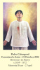 St. Pedro Calungsod Canonization Holy Card